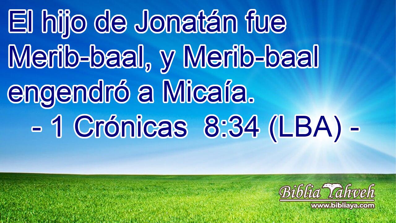El hijo de Jonatán fue Merib-baal, y Merib-baal engendró a Micaía.