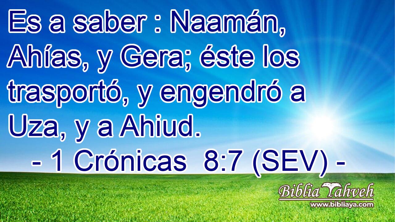 Es a saber : Naamán, Ahías, y Gera; éste los trasportó, y engendró a Uza, y a Ahiud.
