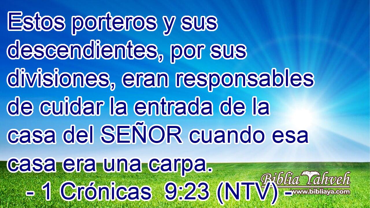 Estos porteros y sus descendientes, por sus divisiones, eran responsables de cuidar la entrada de la casa del SEÑOR cuando esa casa era una carpa.
