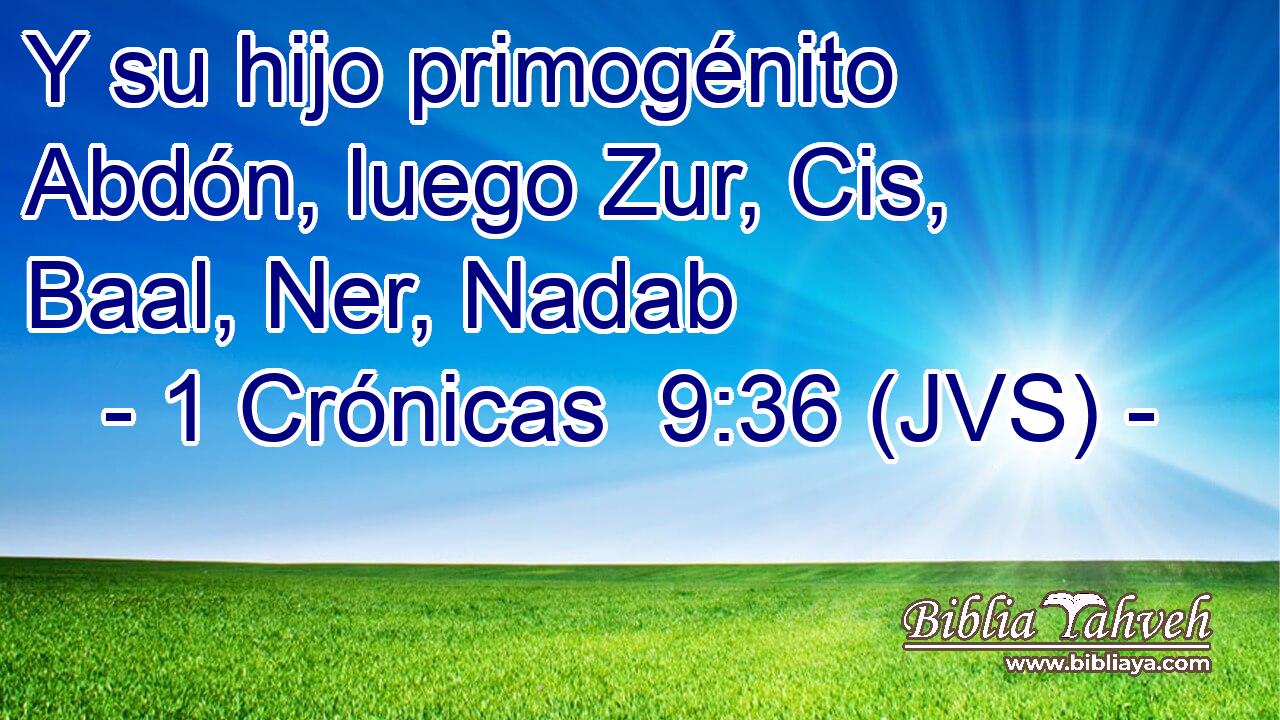 Y su hijo primogénito Abdón, luego Zur, Cis, Baal, Ner, Nadab