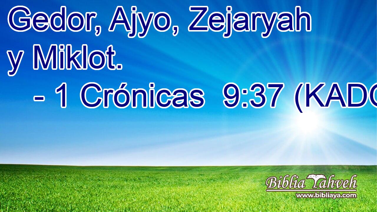  Gedor, Ajyo, Zejaryah y Miklot. 