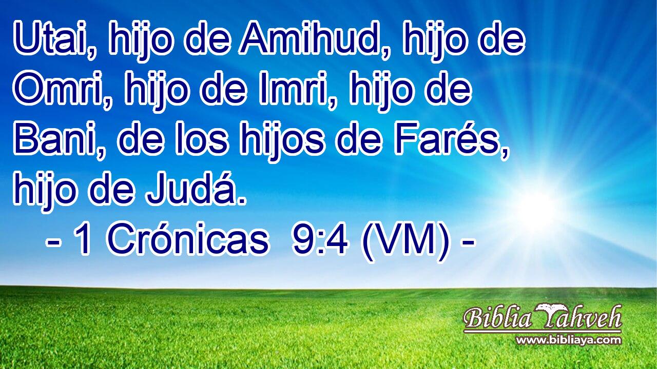  Utai, hijo de Amihud, hijo de Omri, hijo de Imri, hijo de Bani, de los hijos de Farés, hijo de Judá. 