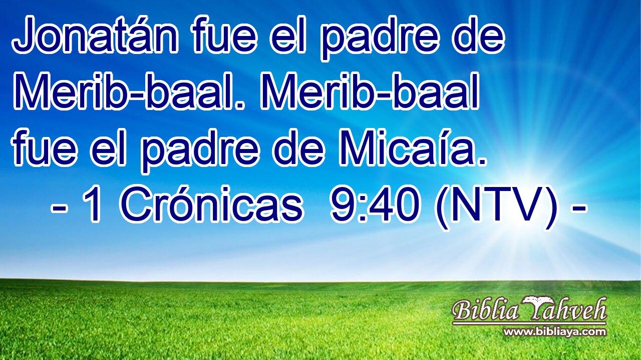 Jonatán fue el padre de Merib-baal. Merib-baal fue el padre de Micaía.