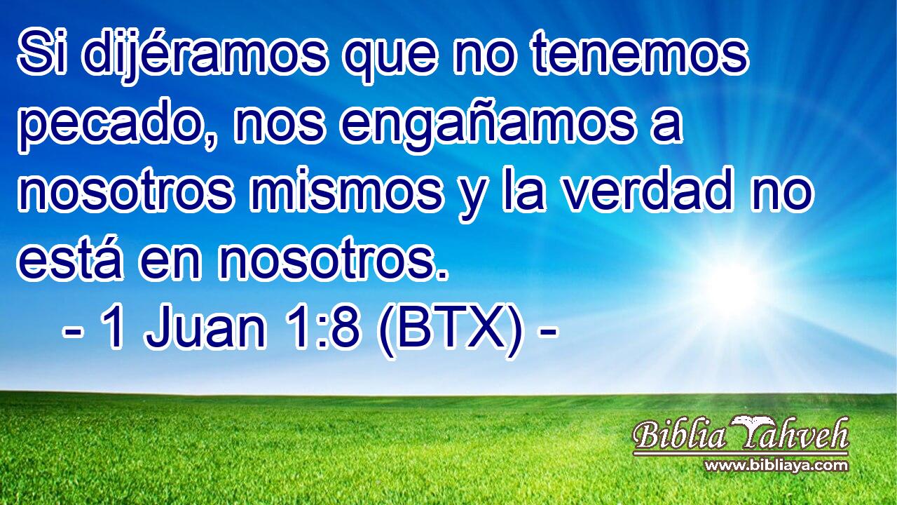 Si dijéramos que no tenemos pecado, nos engañamos a nosotros mismos y la verdad no está en nosotros.