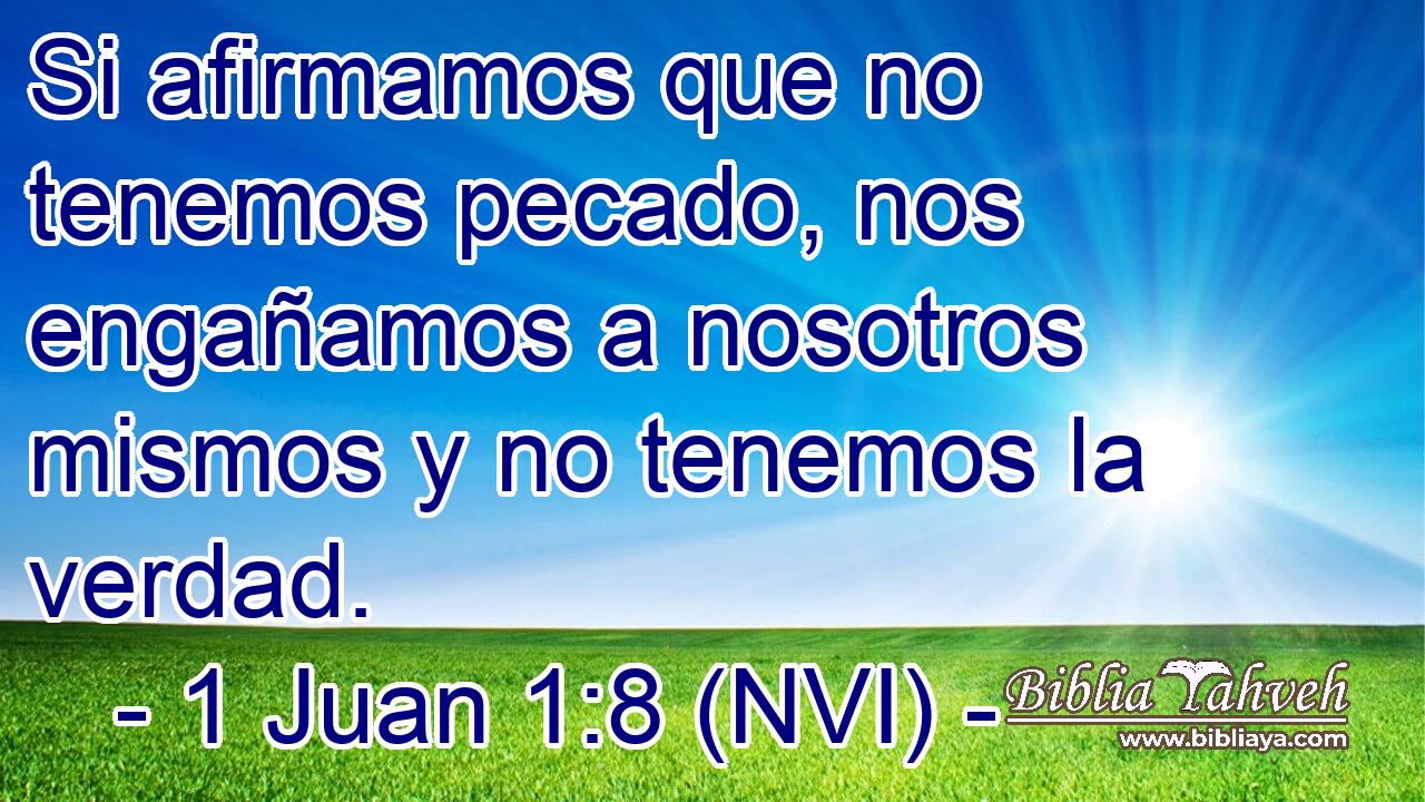  Si afirmamos que no tenemos pecado, nos engañamos a nosotros mismos y no tenemos la verdad. 