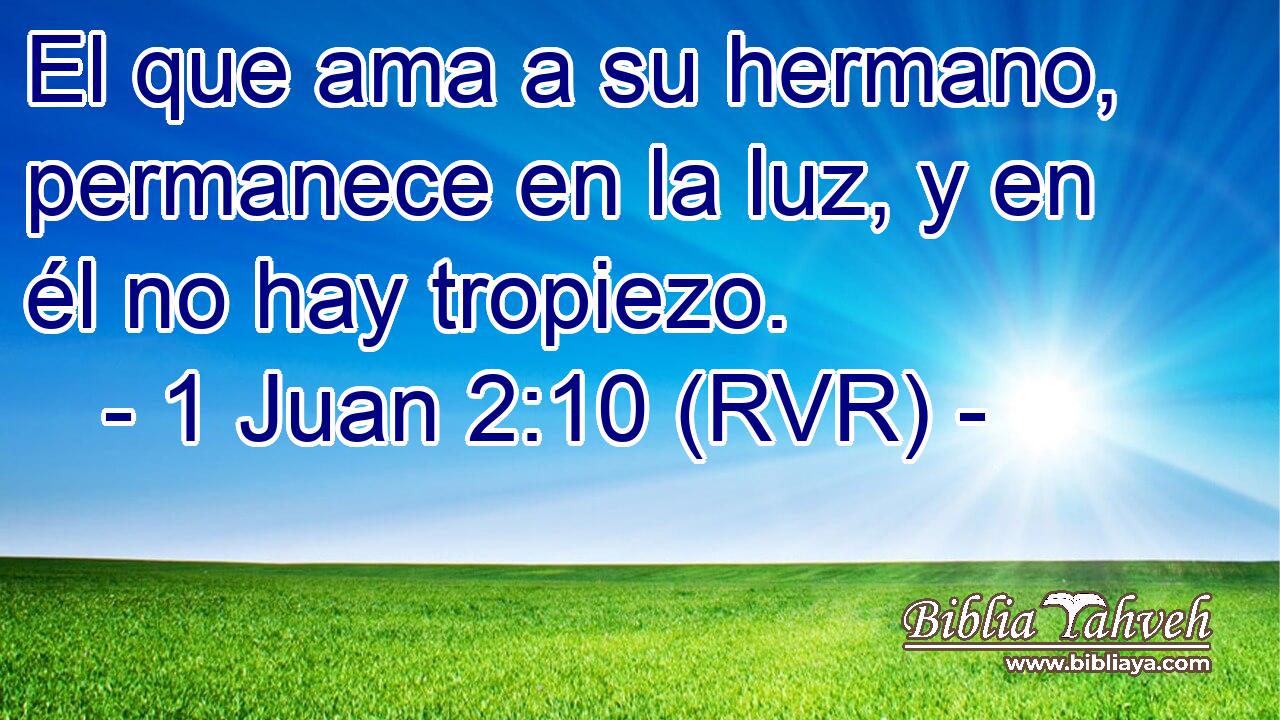 El que ama a su hermano, permanece en la luz, y en él no hay tropiezo.