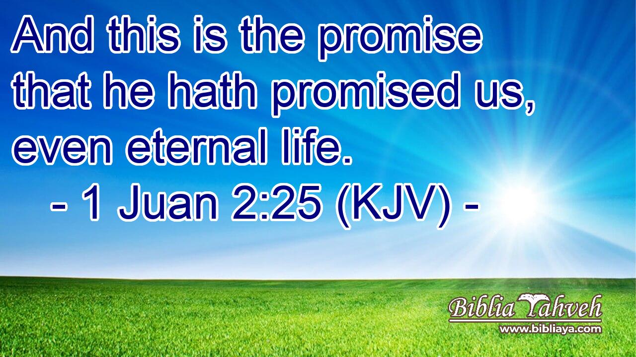 And this is the promise that he hath promised us, even eternal life.