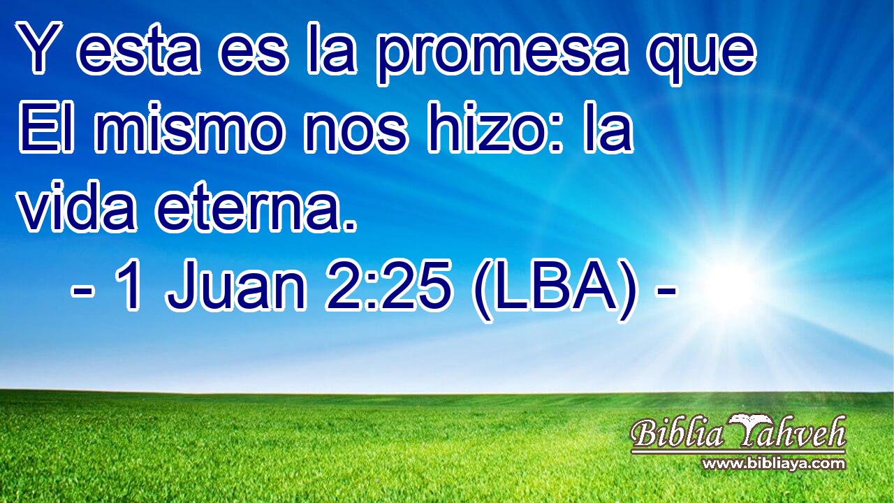 Y esta es la promesa que El mismo nos hizo: la vida eterna.