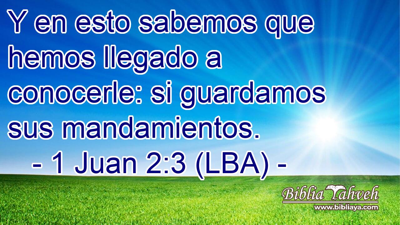 Y en esto sabemos que hemos llegado a conocerle: si guardamos sus mandamientos.