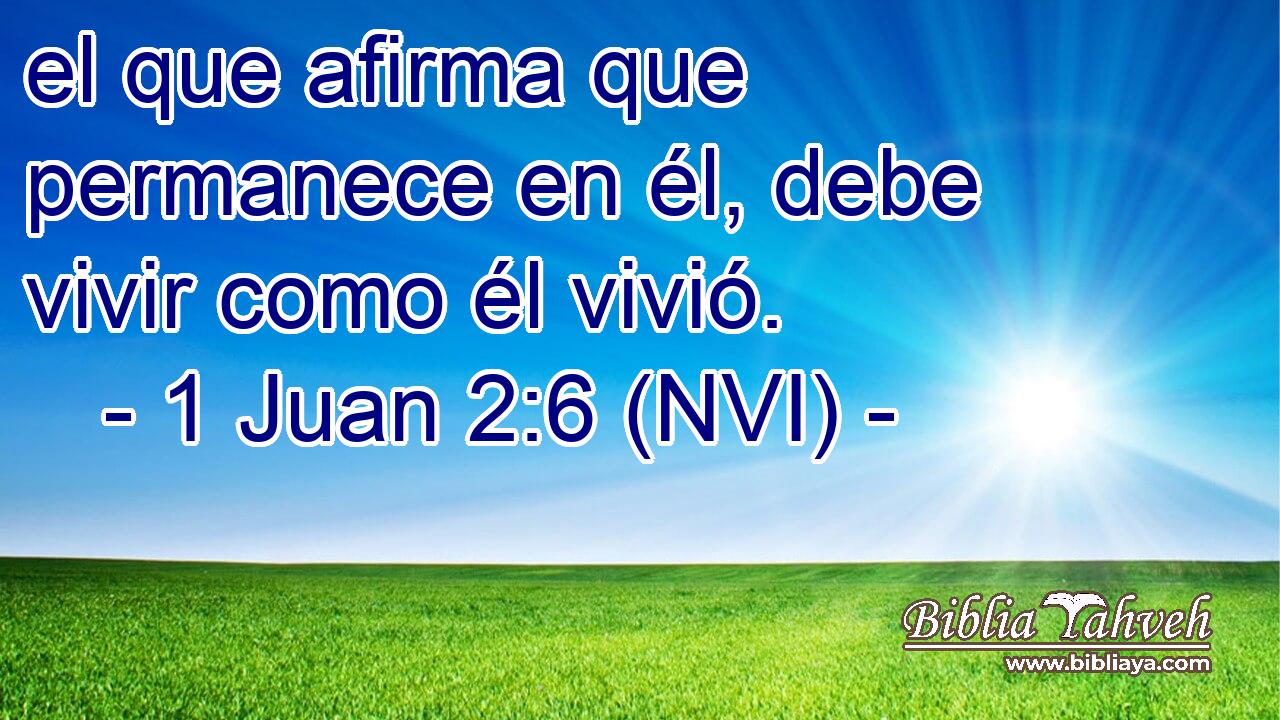  el que afirma que permanece en él, debe vivir como él vivió. 