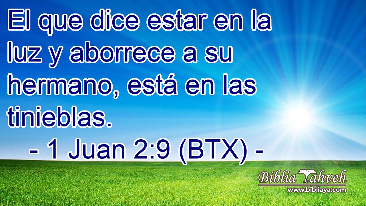 El que dice estar en la luz y aborrece a su hermano, está en las tinieblas.