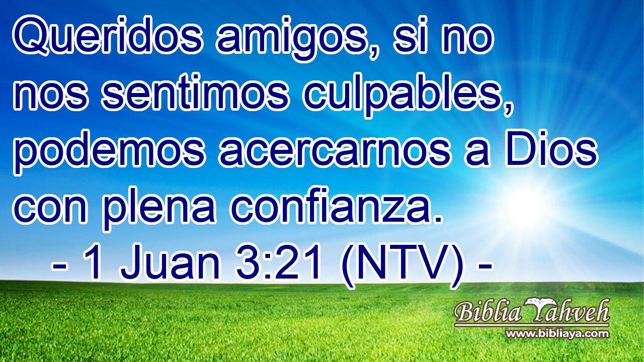Queridos amigos, si no nos sentimos culpables, podemos acercarnos a Dios con plena confianza.