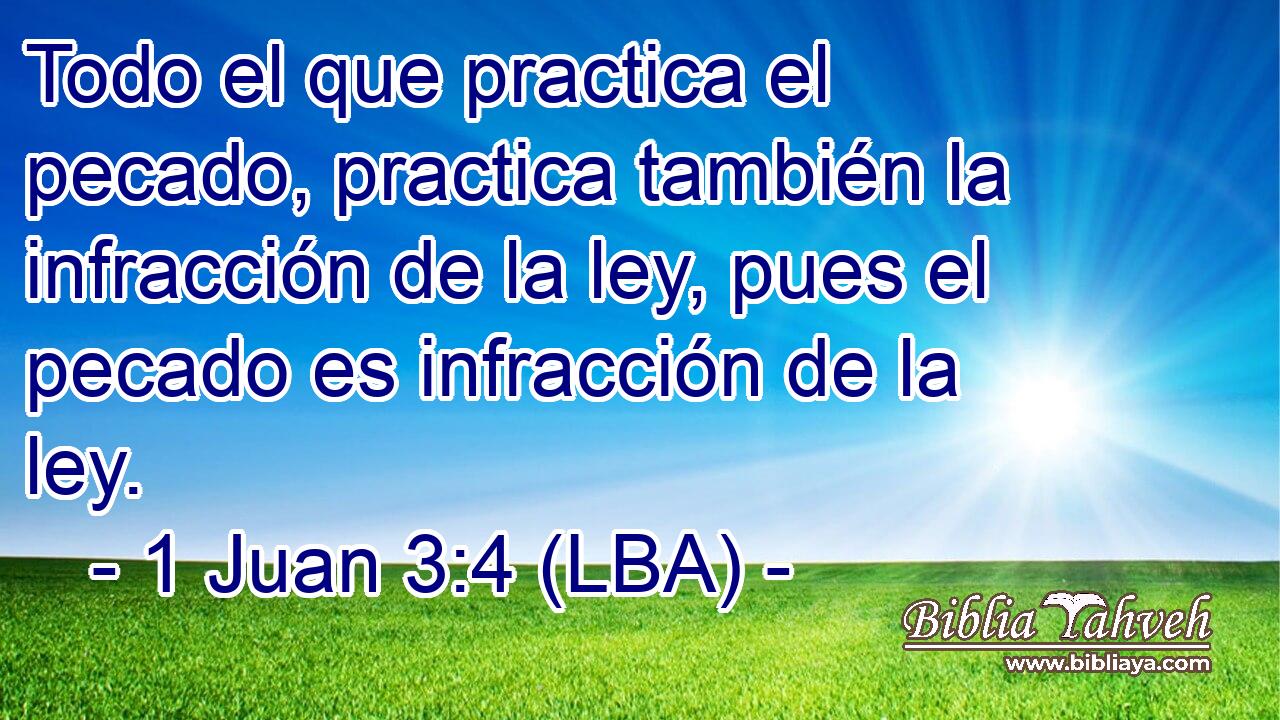 Todo el que practica el pecado, practica también la infracción de la ley, pues el pecado es infracción de la ley.