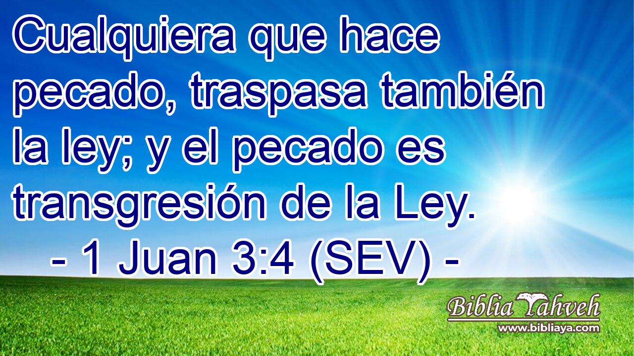 Cualquiera que hace pecado, traspasa también la ley; y el pecado es transgresión de la Ley.