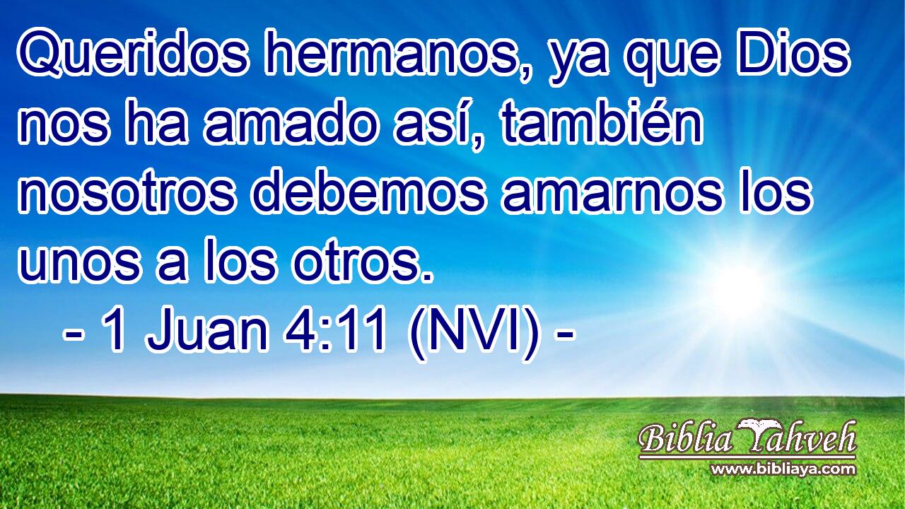  Queridos hermanos, ya que Dios nos ha amado así, también nosotros debemos amarnos los unos a los otros. 