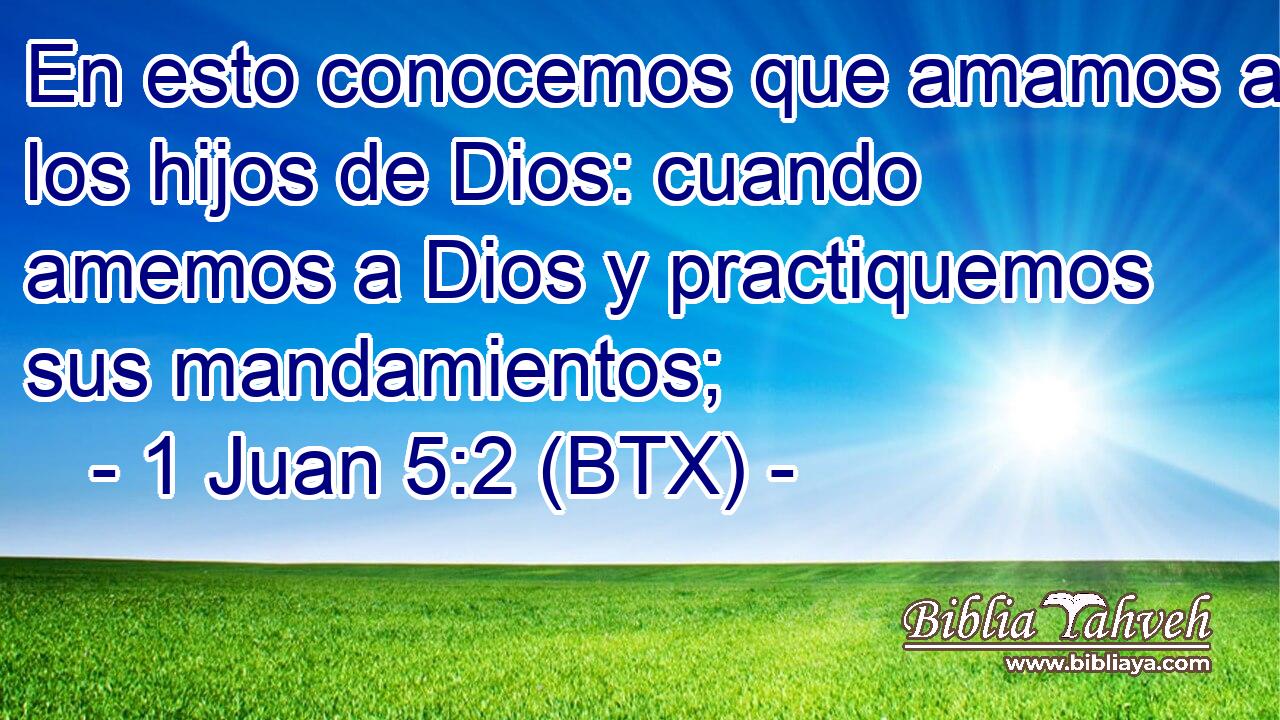 En esto conocemos que amamos a los hijos de Dios: cuando amemos a Dios y practiquemos sus mandamientos;
