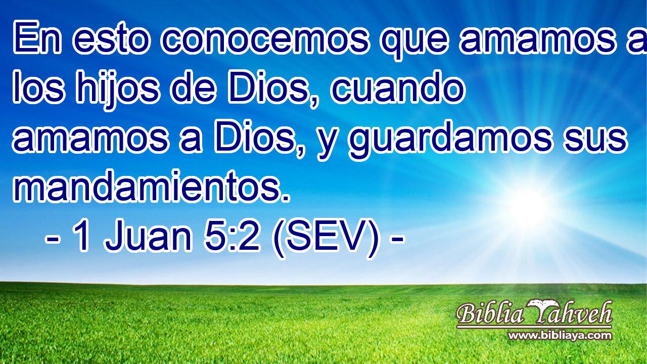 En esto conocemos que amamos a los hijos de Dios, cuando amamos a Dios, y guardamos sus mandamientos.