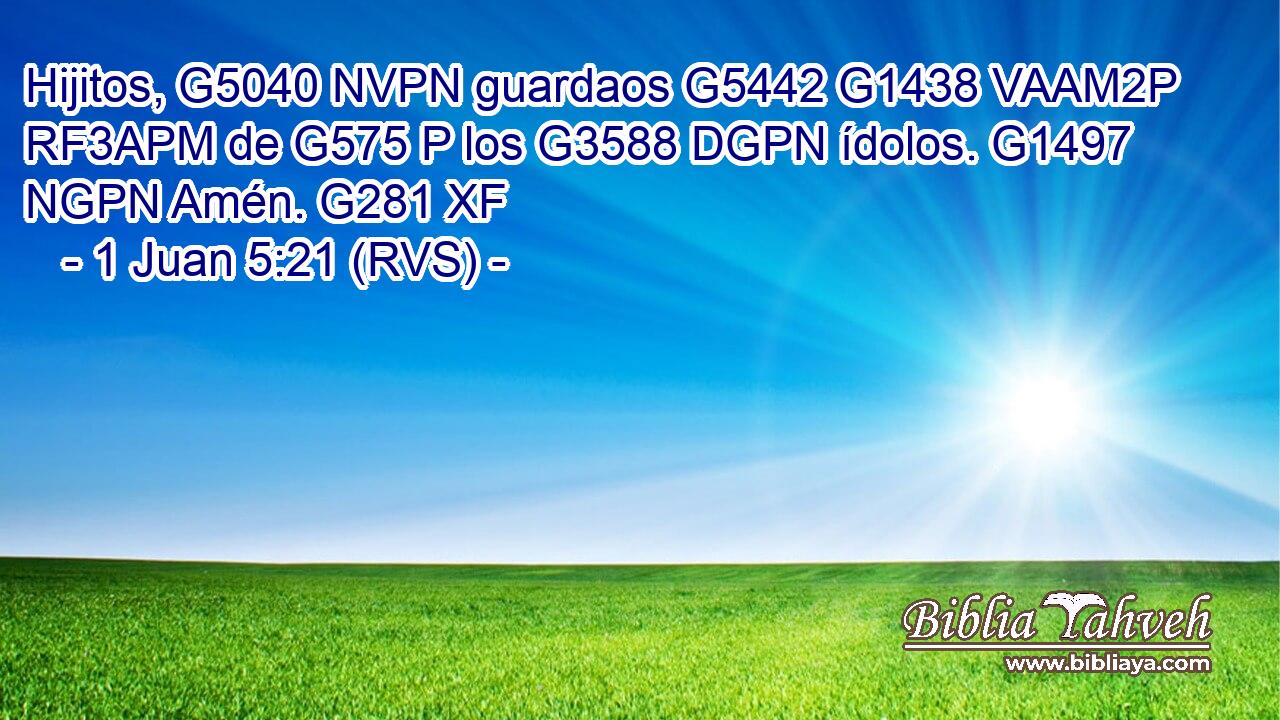 Hijitos, G5040 NVPN guardaos G5442 G1438 VAAM2P RF3APM de G575 P los G3588 DGPN ídolos. G1497 NGPN Amén. G281 XF 