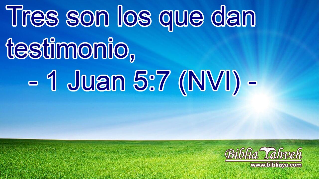  Tres son los que dan testimonio, 