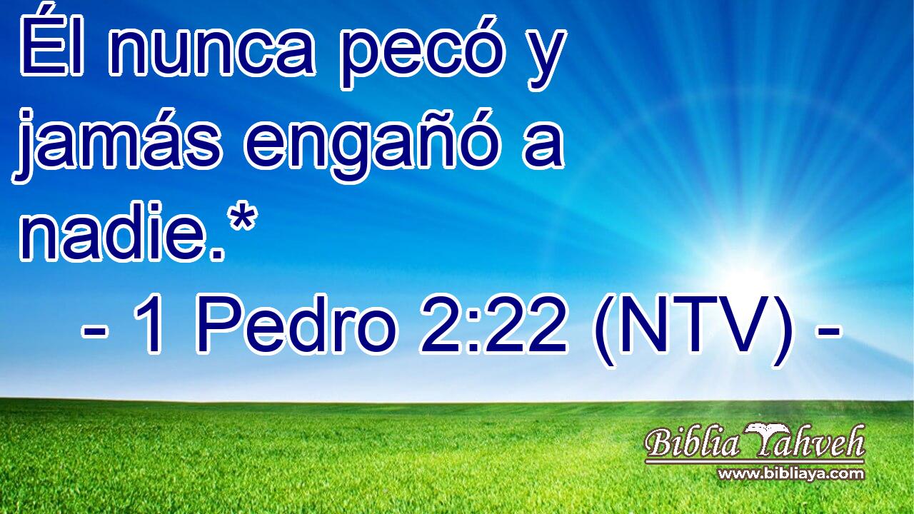 Él nunca pecó y jamás engañó a nadie.*