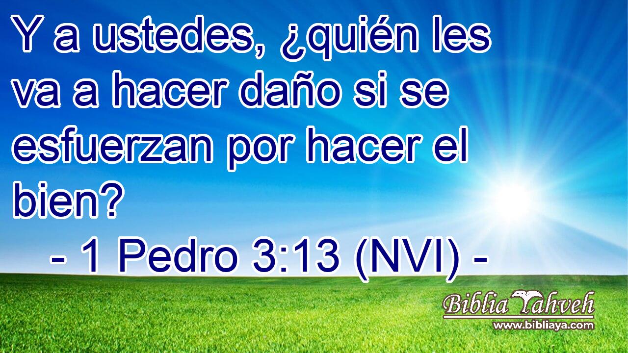  Y a ustedes, ¿quién les va a hacer daño si se esfuerzan por hacer el bien? 