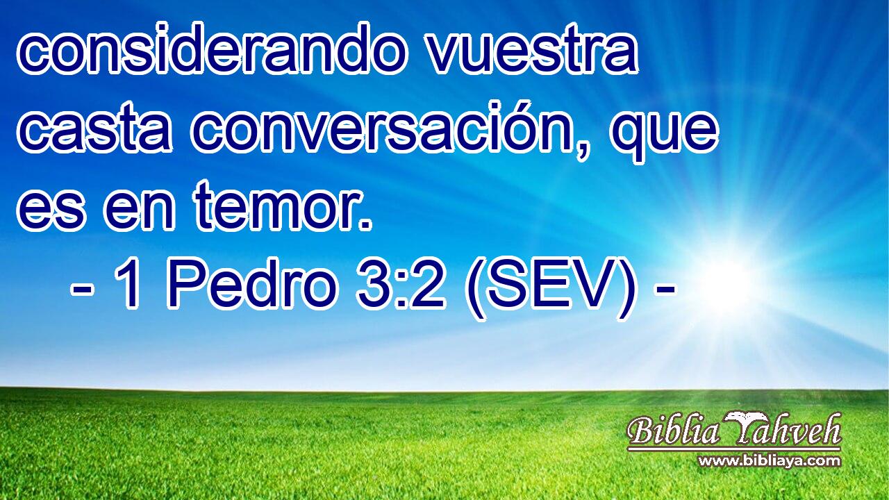 considerando vuestra casta conversación, que es en temor.