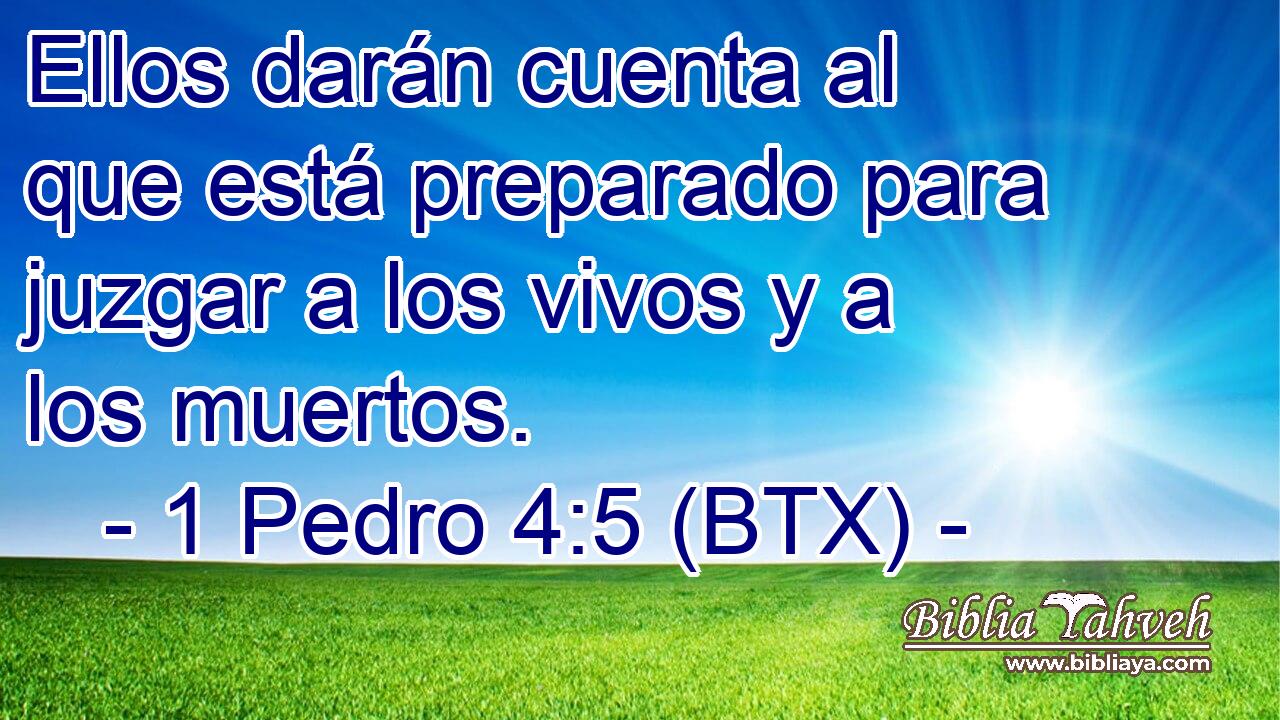 Ellos darán cuenta al que está preparado para juzgar a los vivos y a los muertos.