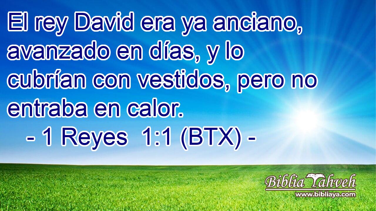 El rey David era ya anciano, avanzado en días, y lo cubrían con vestidos, pero no entraba en calor.