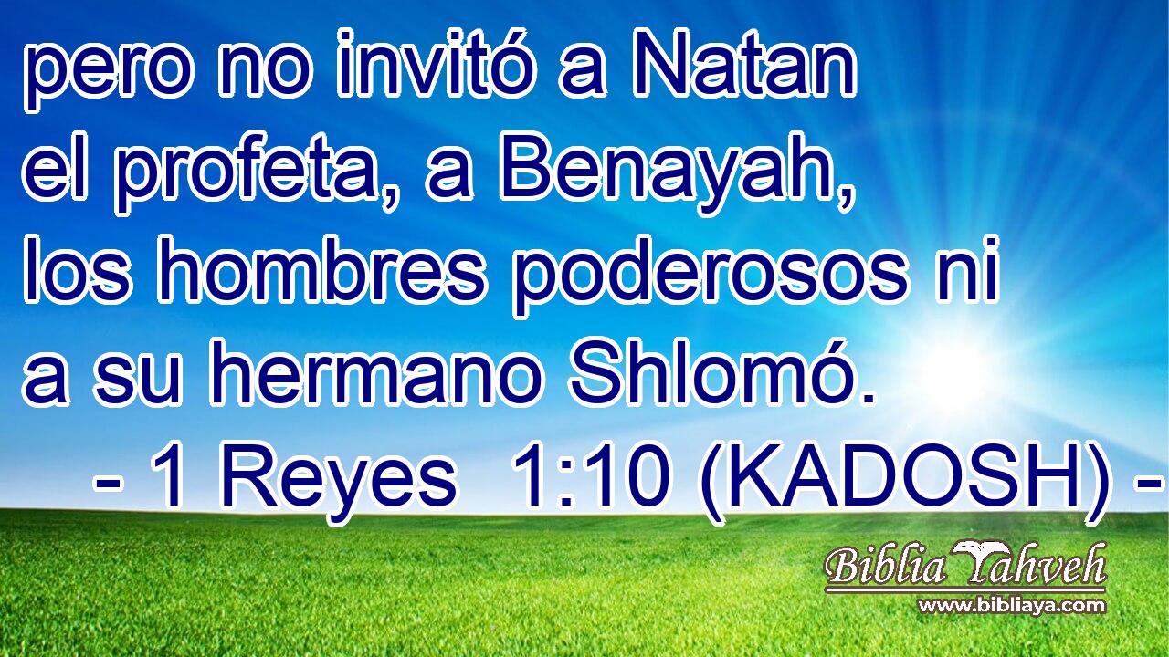  pero no invitó a Natan el profeta, a Benayah, los hombres poderosos ni a su hermano Shlomó. 