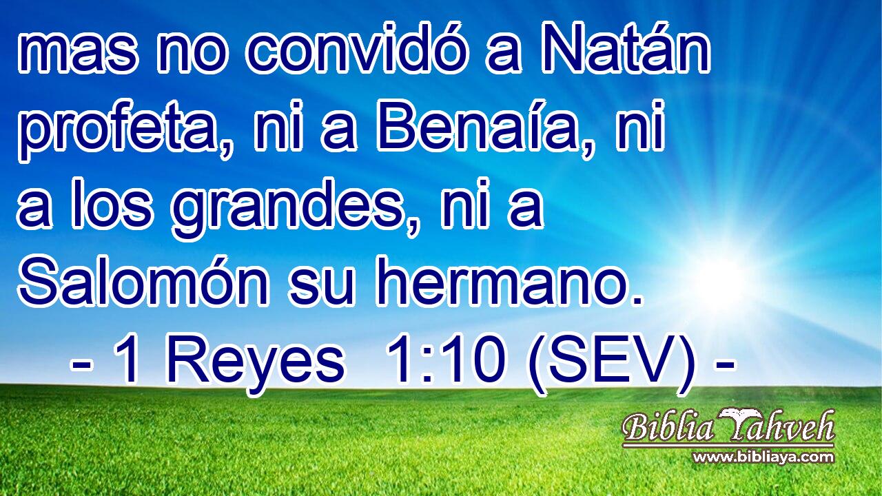 mas no convidó a Natán profeta, ni a Benaía, ni a los grandes, ni a Salomón su hermano.
