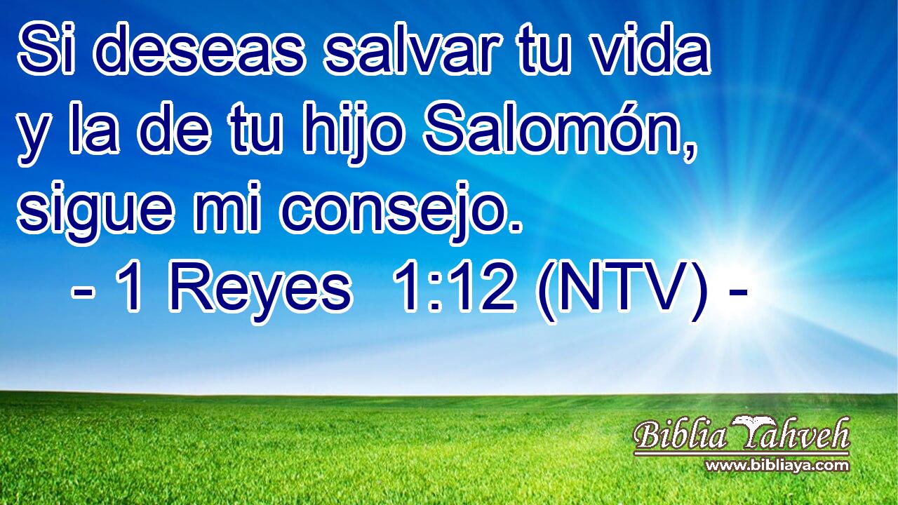 Si deseas salvar tu vida y la de tu hijo Salomón, sigue mi consejo.