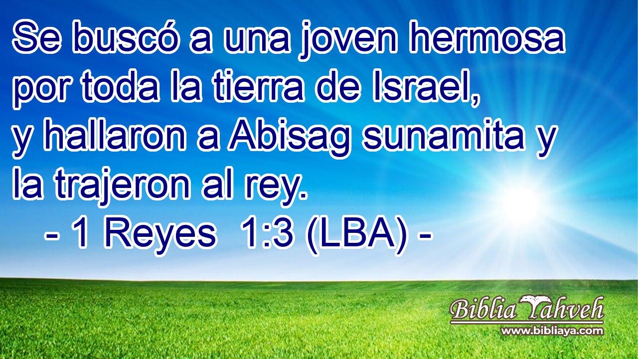 Se buscó a una joven hermosa por toda la tierra de Israel, y hallaron a Abisag sunamita y la trajeron al rey.