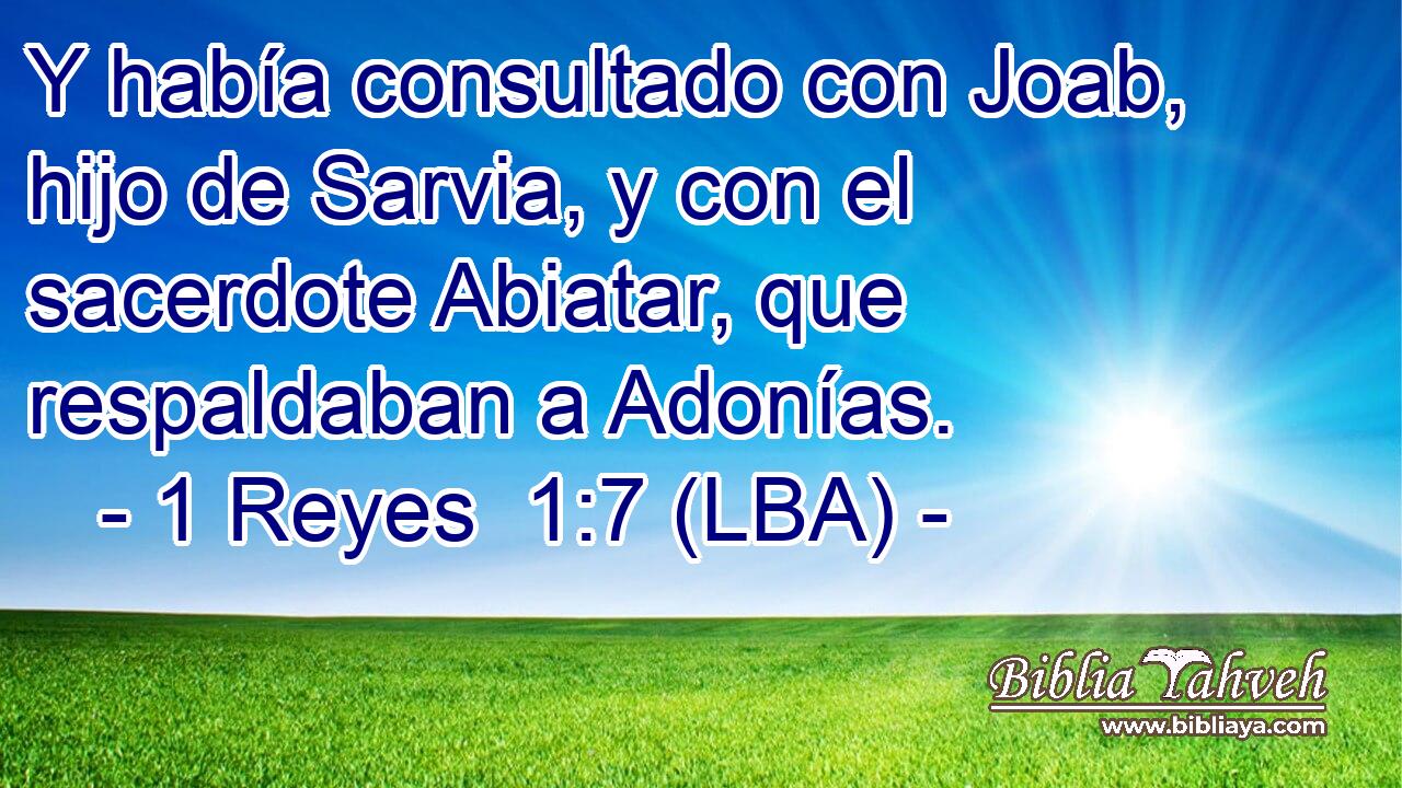 Y había consultado con Joab, hijo de Sarvia, y con el sacerdote Abiatar, que respaldaban a Adonías.