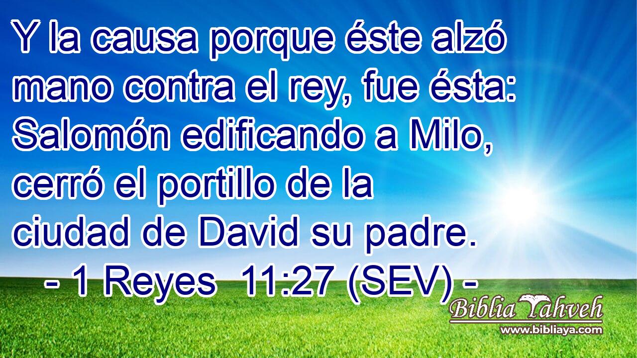 Y la causa porque éste alzó mano contra el rey, fue ésta: Salomón edificando a Milo, cerró el portillo de la ciudad de David su padre.