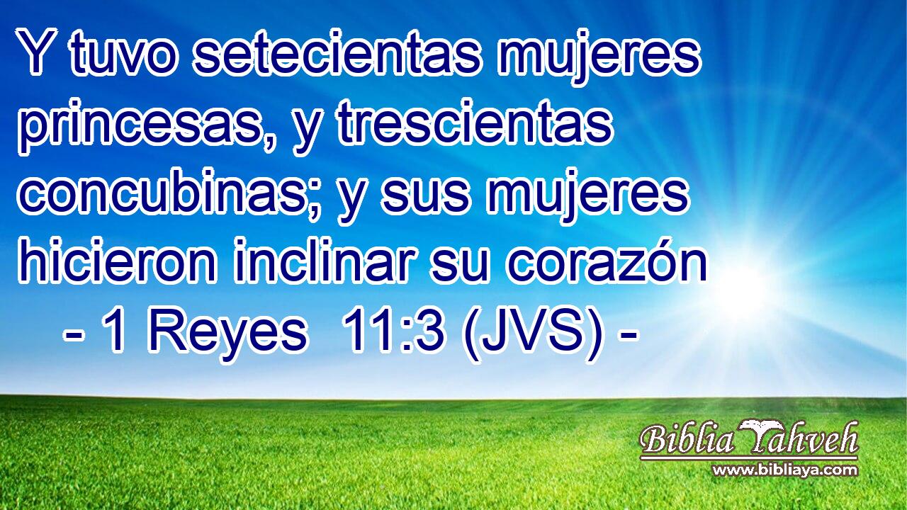 Y tuvo setecientas mujeres princesas, y trescientas concubinas; y sus mujeres hicieron inclinar su corazón