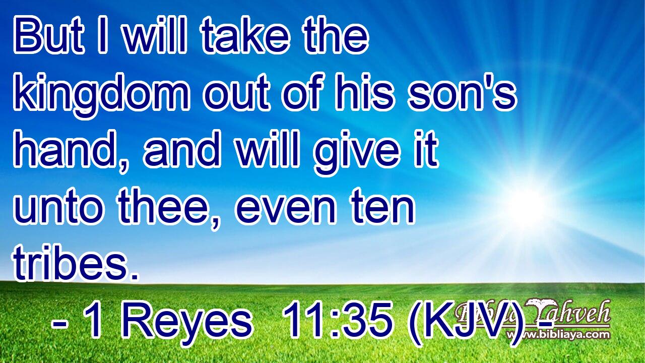 But I will take the kingdom out of his son's hand, and will give it unto thee, even ten tribes.