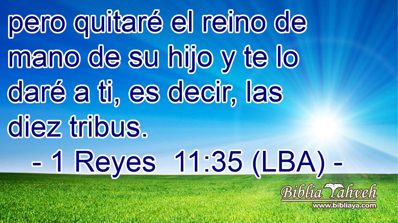 pero quitaré el reino de mano de su hijo y te lo daré a ti, es decir, las diez tribus.