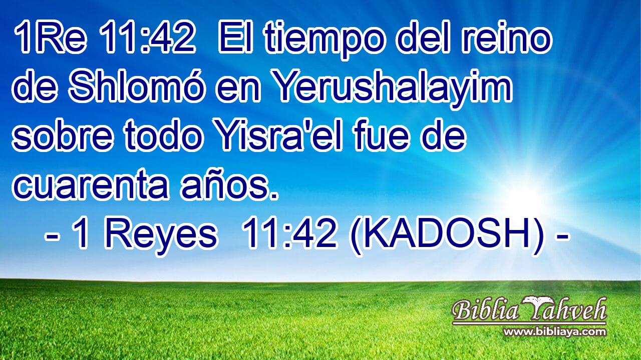  El tiempo del reino de Shlomó en Yerushalayim sobre todo Yisra'el fue de cuarenta años. 