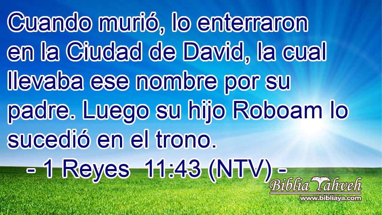Cuando murió, lo enterraron en la Ciudad de David, la cual llevaba ese nombre por su padre. Luego su hijo Roboam lo sucedió en el trono.