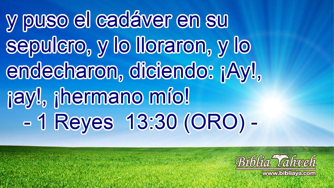  y puso el cadáver en su sepulcro, y lo lloraron, y lo endecharon, diciendo: ¡Ay!, ¡ay!, ¡hermano mío! 