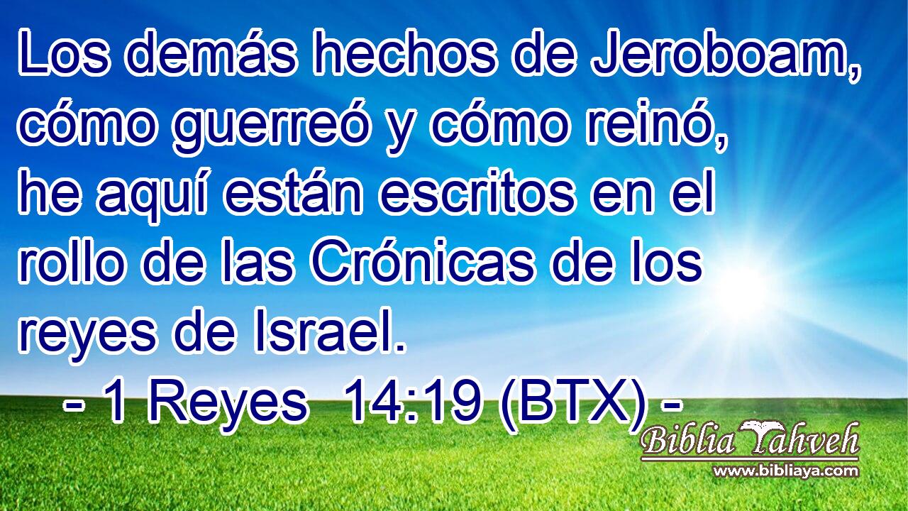Los demás hechos de Jeroboam, cómo guerreó y cómo reinó, he aquí están escritos en el rollo de las Crónicas de los reyes de Israel.