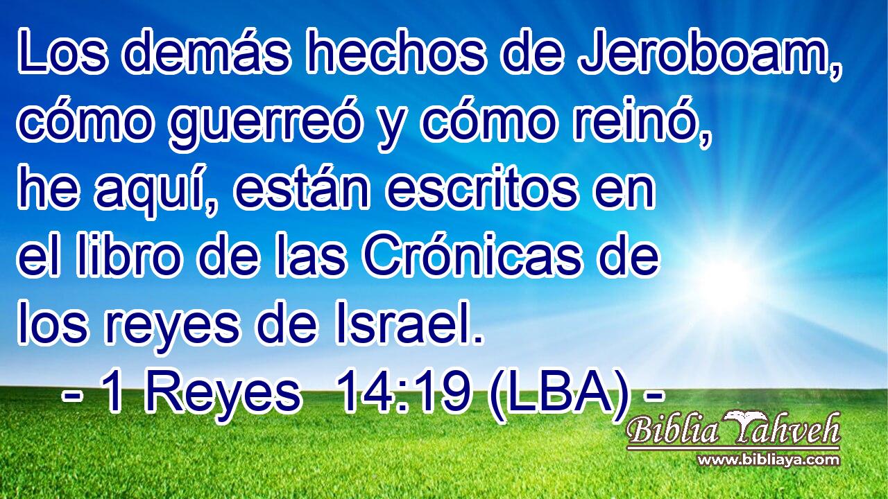 Los demás hechos de Jeroboam, cómo guerreó y cómo reinó, he aquí, están escritos en el libro de las Crónicas de los reyes de Israel.