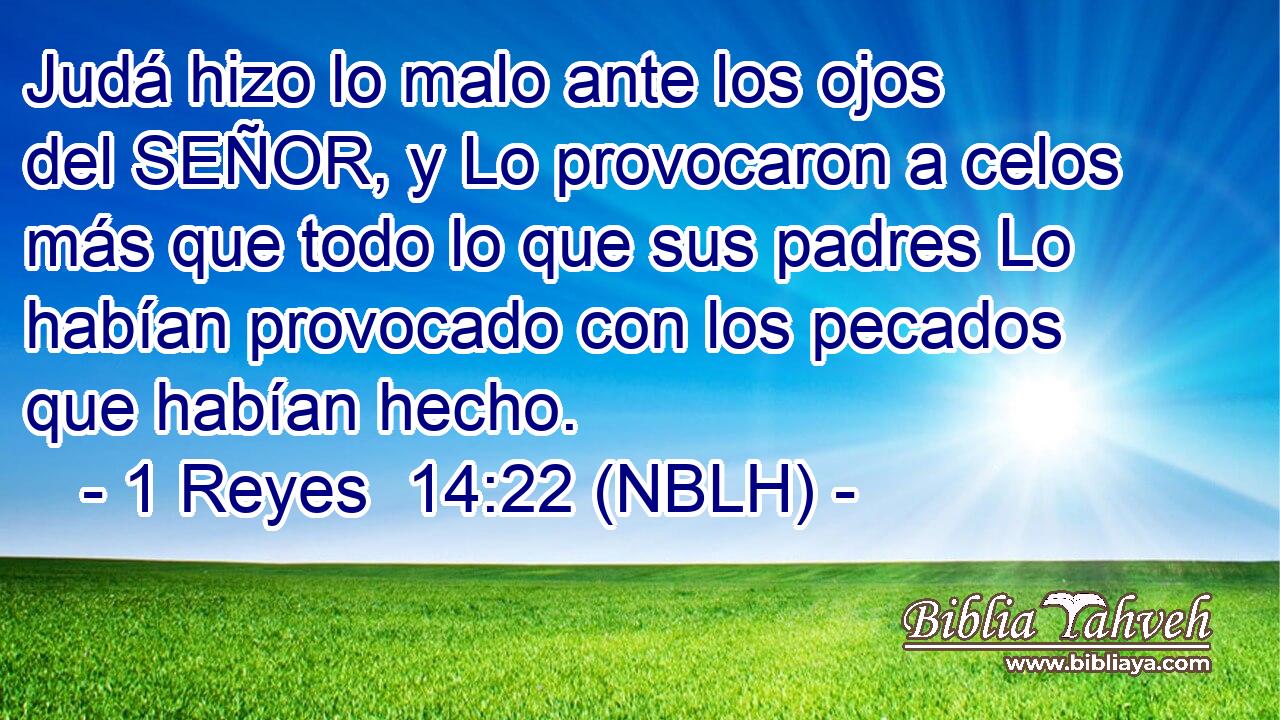  Judá hizo lo malo ante los ojos del SEÑOR, y Lo provocaron a celos más que todo lo que sus padres Lo habían provocado con los pecados que habían hecho. 