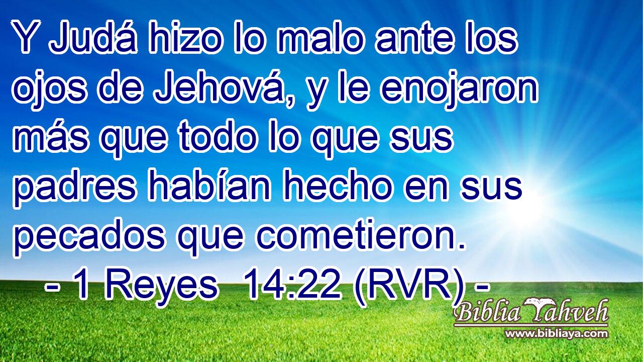 Y Judá hizo lo malo ante los ojos de Jehová, y le enojaron más que todo lo que sus padres habían hecho en sus pecados que cometieron.