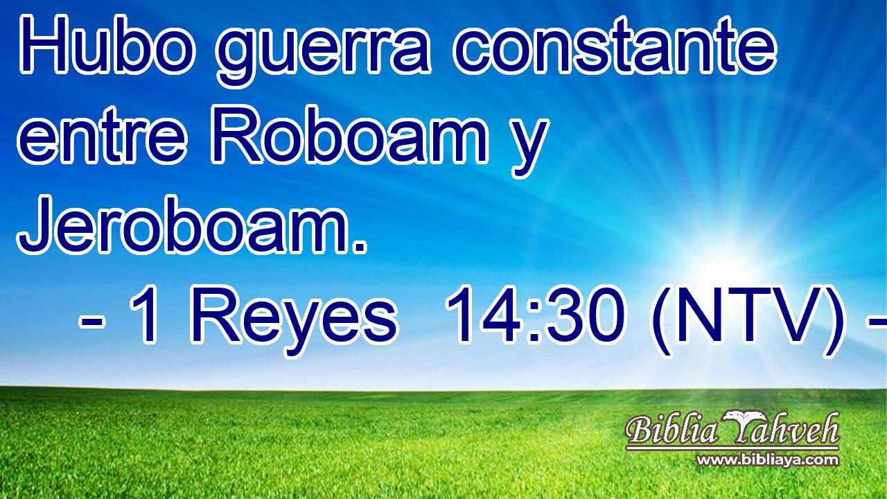 Hubo guerra constante entre Roboam y Jeroboam.