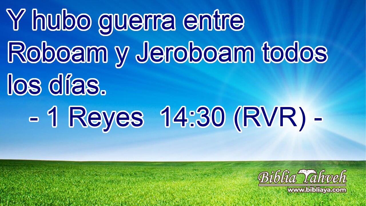 Y hubo guerra entre Roboam y Jeroboam todos los días.