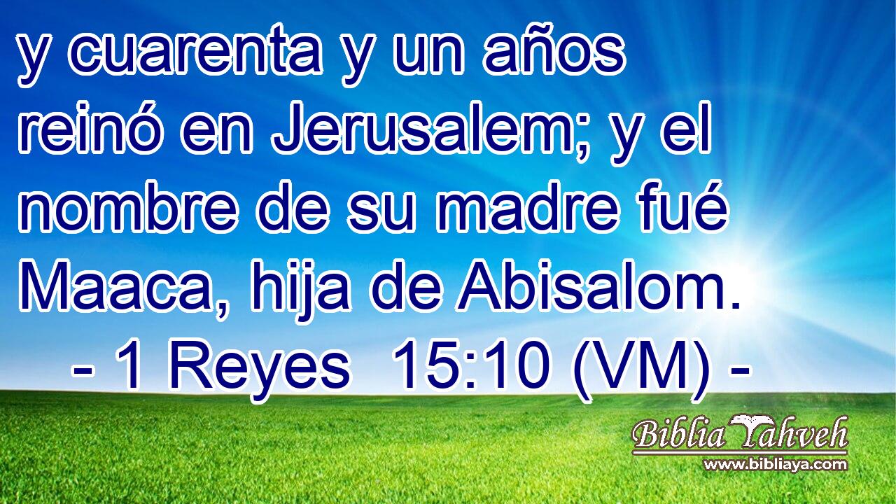  y cuarenta y un años reinó en Jerusalem; y el nombre de su madre fué Maaca, hija de Abisalom. 