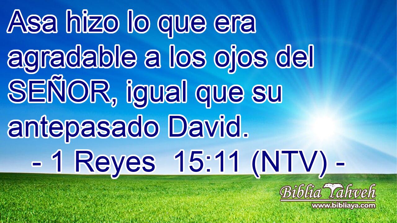 Asa hizo lo que era agradable a los ojos del SEÑOR, igual que su antepasado David.