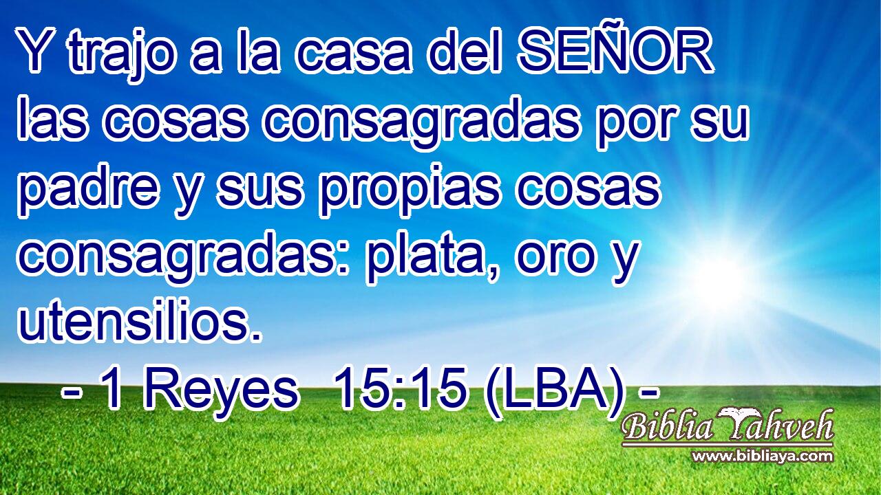 Y trajo a la casa del SEÑOR las cosas consagradas por su padre y sus propias cosas consagradas: plata, oro y utensilios.