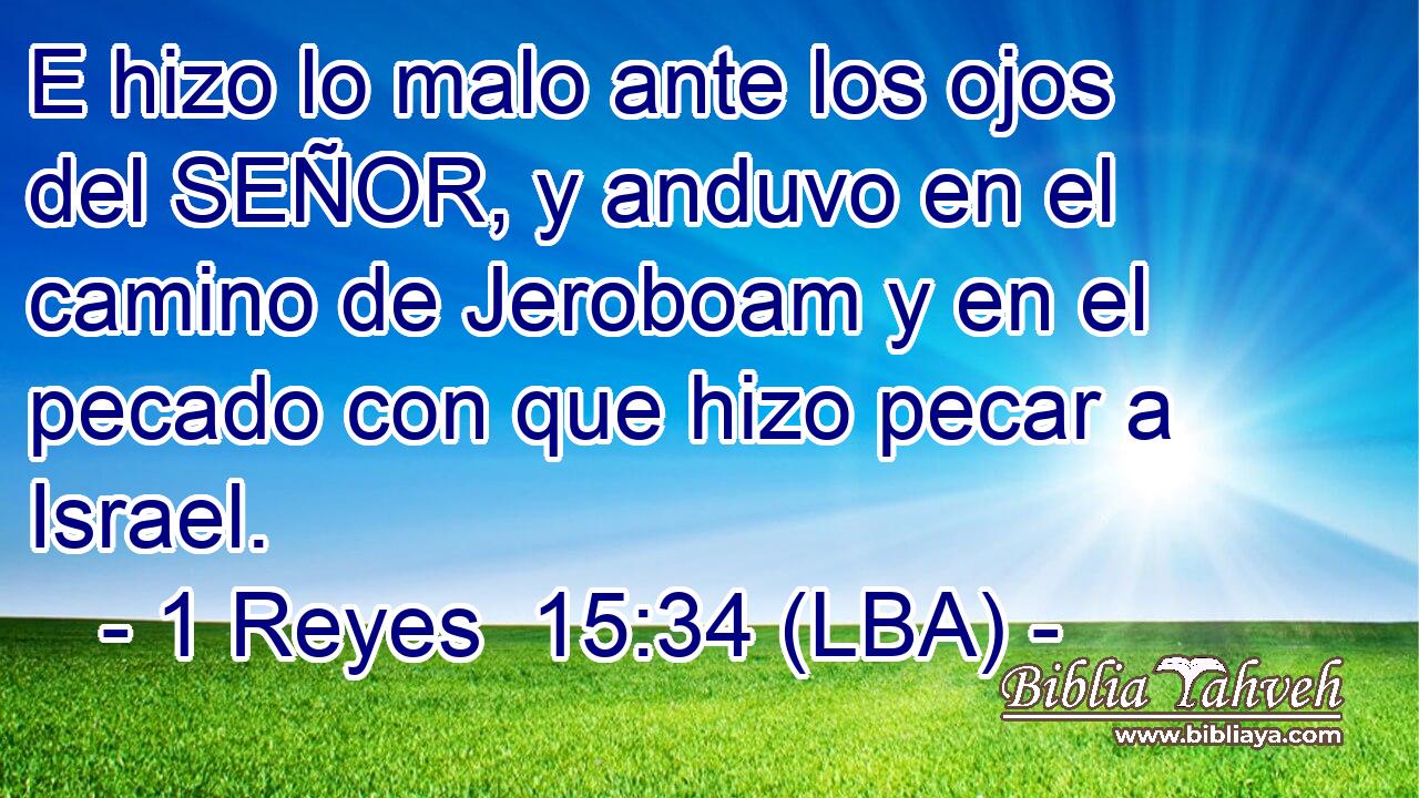 E hizo lo malo ante los ojos del SEÑOR, y anduvo en el camino de Jeroboam y en el pecado con que hizo pecar a Israel.